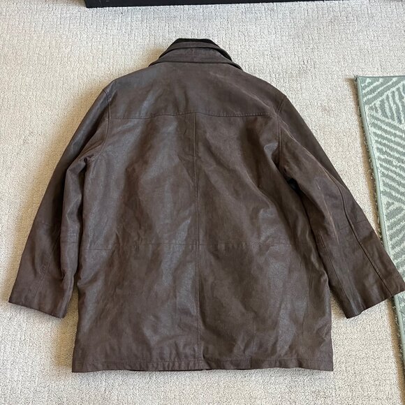 Scully Men’s Brown Leather Suede Double Collar Jacket Sz XL Western Chore EUC - Picture 11 of 11